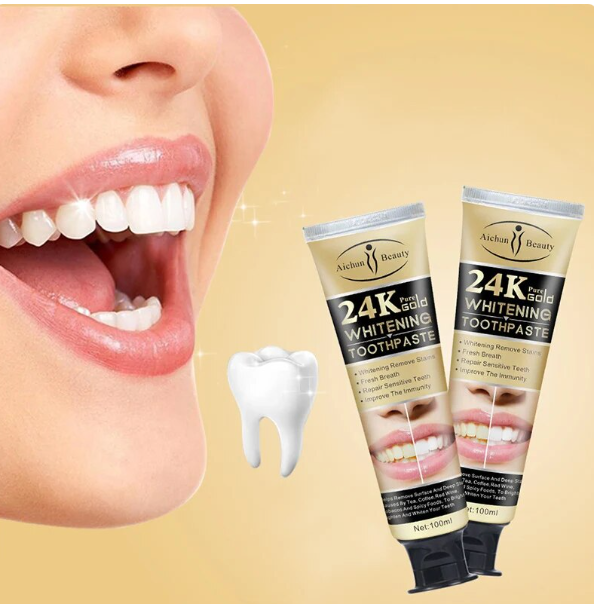 BLANQUEADOR DENTAL 24 K GOLD 100 GR